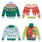 Big Dot of Happiness Colorful Christmas Sweaters - DIY Shaped Ugly Sweater Holiday Party Cut-Outs - 24 Count